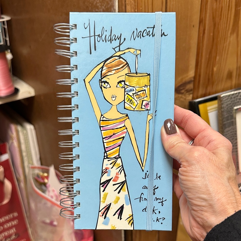 NWOT The Gift Wrap Company/bobbypin, Stylish Spiral Notebook/Diary for Travel